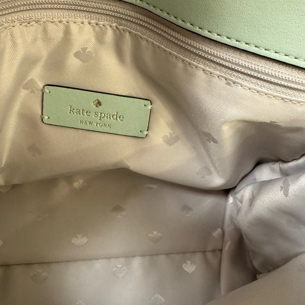 KATE SPADE NATALIA MEDIUM FLAP CROSSBODY SHOULDER CRYSTAL BLUE LEATHER BAG
